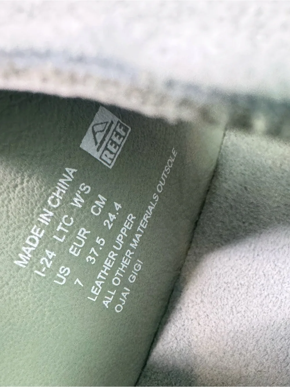 Reef Ojai Gigi Platform Frosty Sage Green Slide Sandals size 7 $130 NWT